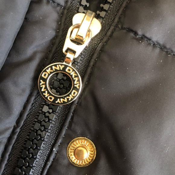 DKNY Faux-Fur-Trim Hooded Puffer Coat - Picture 4 of 4